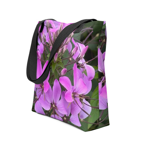 Purple Cleome Tote bag